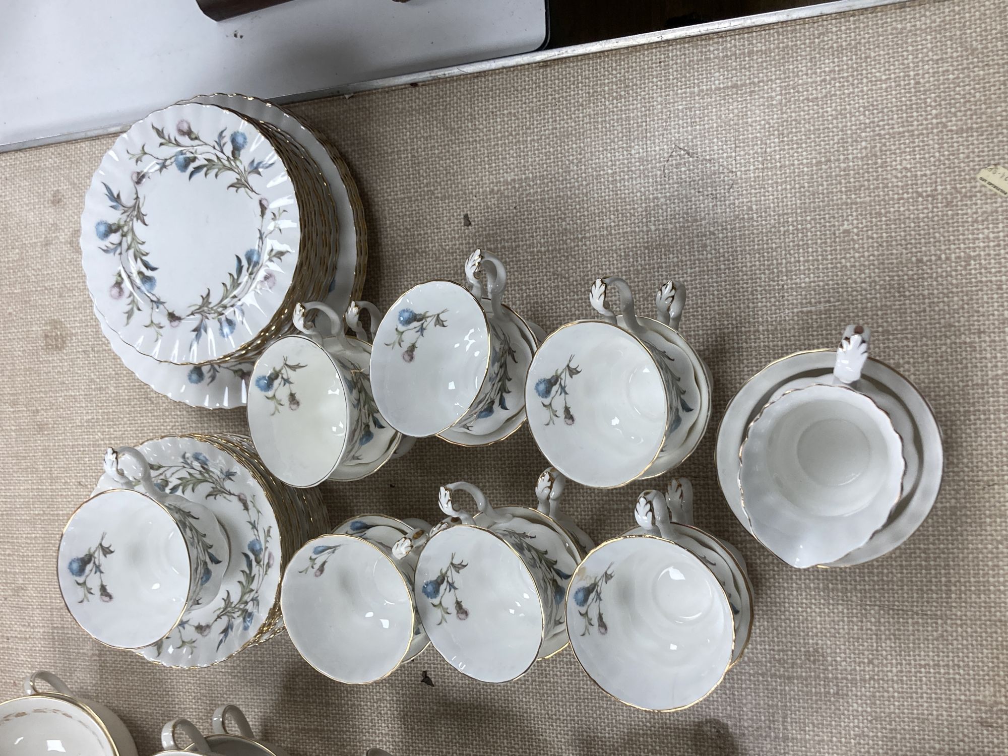 A Royal Doulton Fairfax part dinner service and a Royal Albert Brigadoon tea service